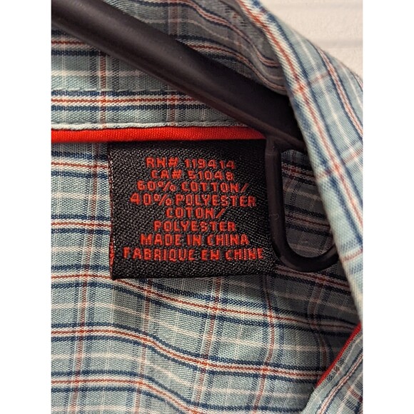 Wolverine Mens Work Shirt Size XXL Plaid Short Sleeve Fancy snaps Western - Picture 3 of 5